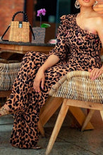 Load image into Gallery viewer, Printed one sleeve jumpsuit
